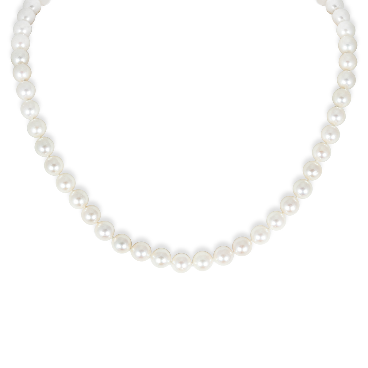 14k Yellow Gold Knotted Pearl Necklace